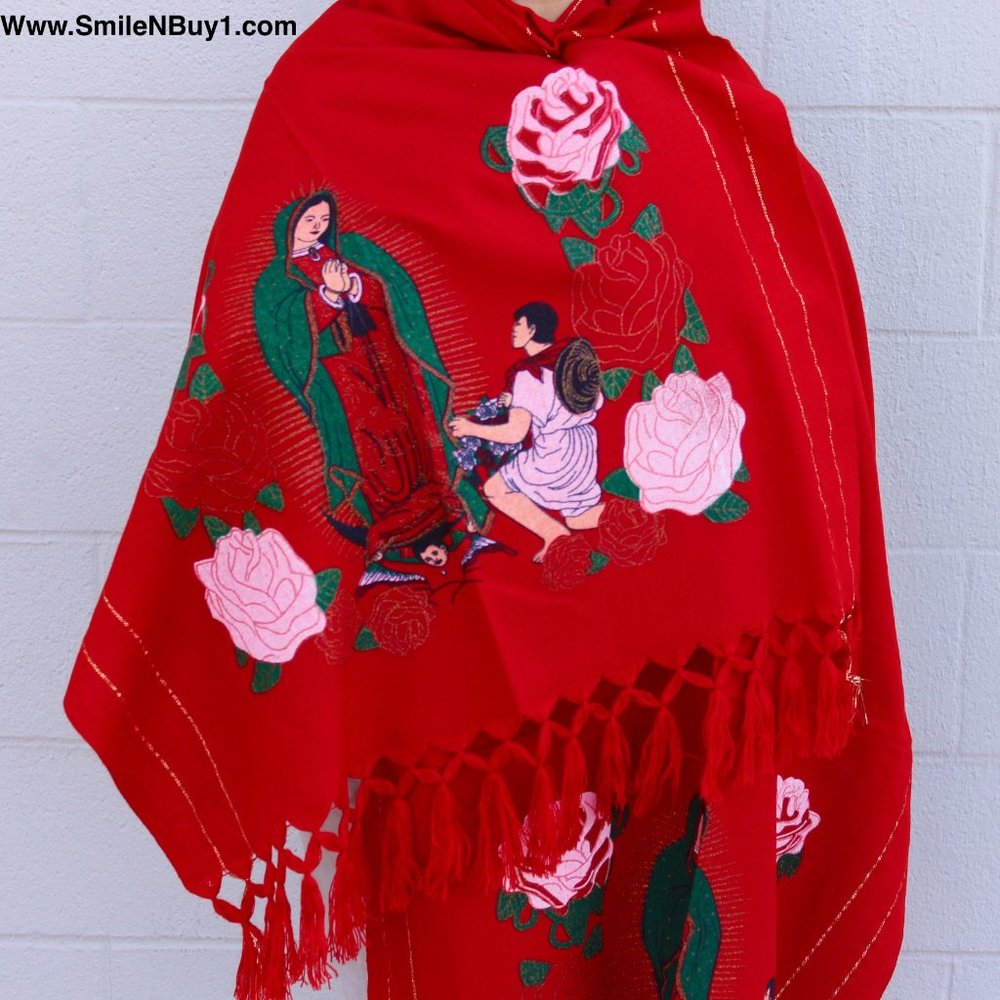 Our Lady of Guadalupe Shawl Mexican rebozo virgen